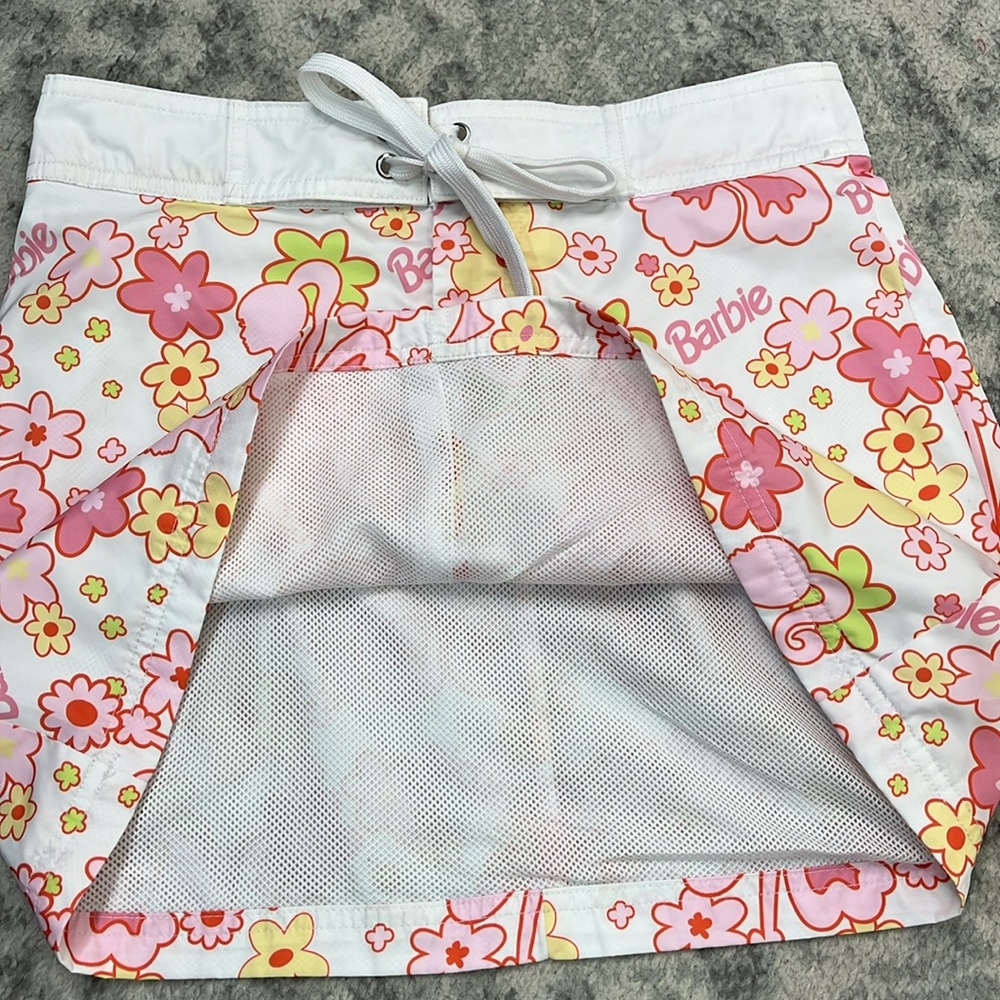 FOREVER 21 BARBIE HIBISCUS SWIM BEACH SKIRT MESH LINED Size XS - Picture 9 of 12
